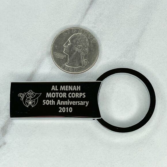 Al Menah Shriners Moto Corps Advertising 2010 Keychain Keyring - Picture 1 of 7